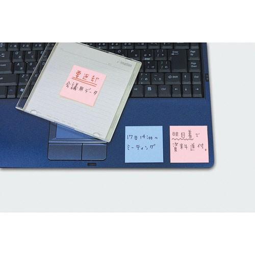 3M ふせん ポストイット 強粘着 75×75mm パステルカラー混色 90枚×5冊入 654-5SSAP スリーエム post-it 付箋 粘着メモ｜kilat｜08