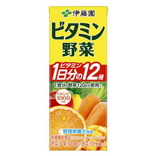 ビタミン野菜 紙パック 200ml 48本 伊藤園 野菜ジュース 『送料無料（一部地域除く）』 | 伊藤園 | 01
