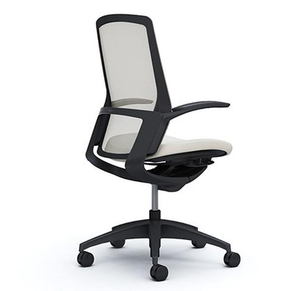 『代引不可』『受注生産品』オカムラ フィノラ ハイバック デザイン肘 ブラックパネル ブラックボディ ブラック脚 座クッション ホワイト C747MR F1G2_1