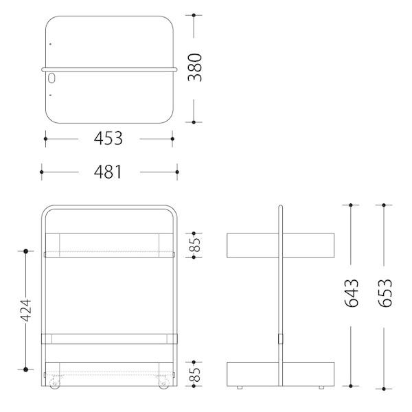 オカムラ 『代引不可』オカムラ ヴィヴァン カート グレージュ 8TFTCA