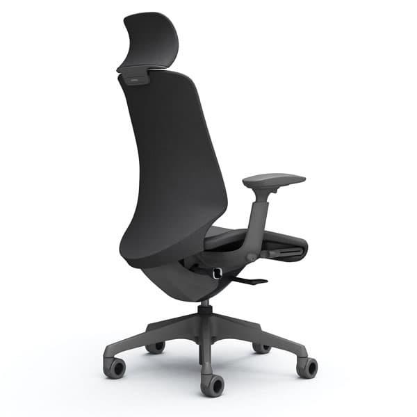 『代引不可』『受注生産品』 オカムラ スフィア EXハイ Dグレーボディ 可動肘 座調節有 ウレタンキャスター インターロック CT4EFE_2
