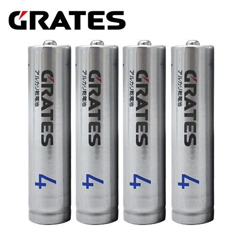 安心の定価販売 アルカリ乾電池 単4形 4本 憧れ GRATES 電池 単4 単四 乾電池 アルカリ