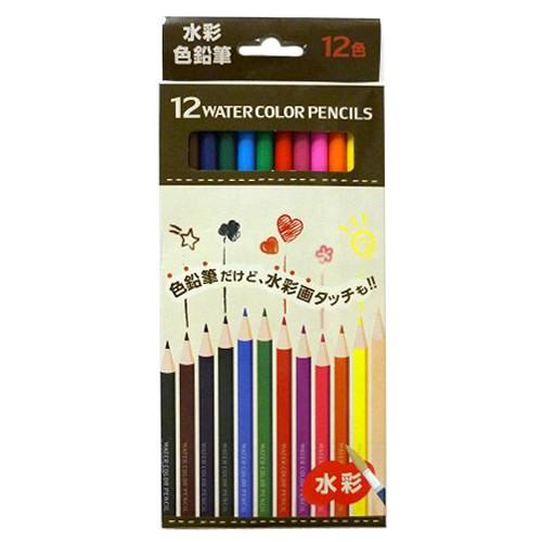水彩色鉛筆 有名な 12色セット [並行輸入品]