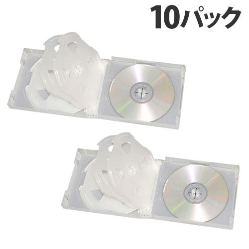 CD＆DVD ソフトケース 10枚収納 クリア 10パック : よろずやマルシェ