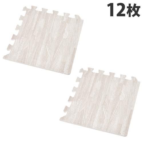 エコー金属 ジョイントマット 木目調 ライトグレー 12枚入 2299 186 フローリングマット フロア