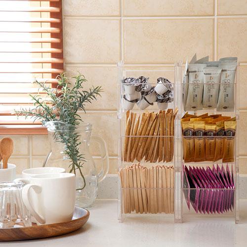 イノマタ化学 ティータイムラック クリア 0348 キッチン 収納 ラック