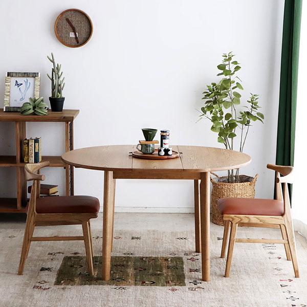 東馬（Tohma） 『代引不可』円形 伸長式ダイニングテーブル アルグ 幅