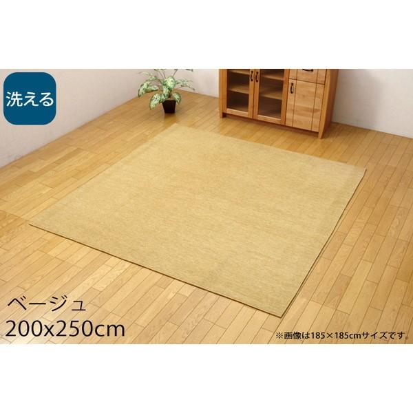 『代引不可』イケヒコ モデルノ 洗える ラグカーペット シェニール織 200×250cm ベージュ MDRN200250 『返品不可』『送料無料（一部地域除く）』