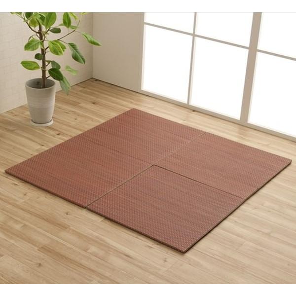 『代引不可』 イケヒコ ユニット畳 プチカラー 60×60cm 4枚組 ピンク [ イ草 い草 畳 たたみ タタミ 置き畳 コンパクト 軽量 ] 『日時指定不可』