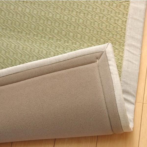 『代引不可』イケヒコ 純国産 い草ラグカーペット F-MUKU 約191×250cm 麻 [ 国産 い草ラグ カーペット ]_2