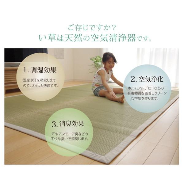 『代引不可』イケヒコ 純国産 い草ラグカーペット F-MUKU 約191×250cm 麻 [ 国産 い草ラグ カーペット ]_5
