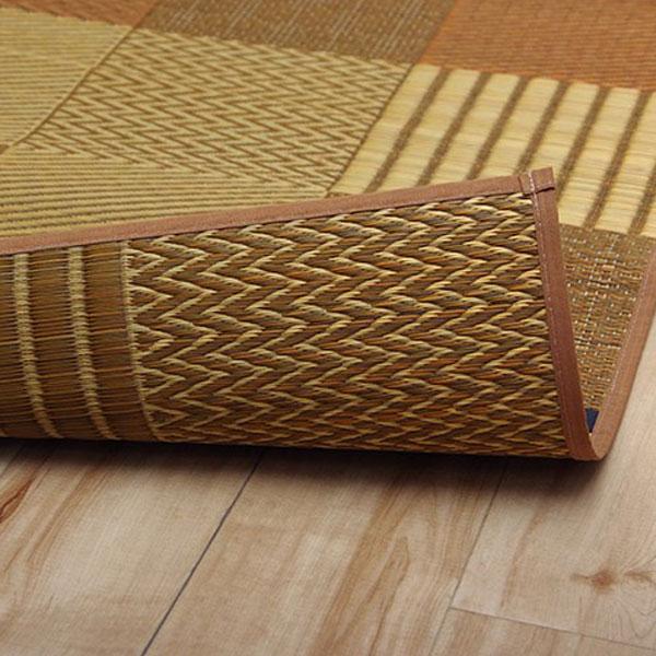 『代引不可』イケヒコ 京刺子 い草 花ござカーペット 江戸間3畳 (174×261cm) ベージュ 敷物 カーペット 日本製_2