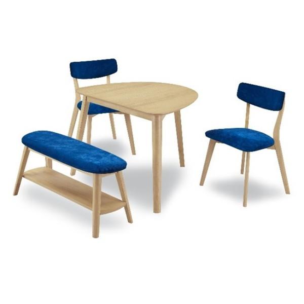 関家具 ピングー ダイニング4点セット ブルー [ ダイニングテーブル