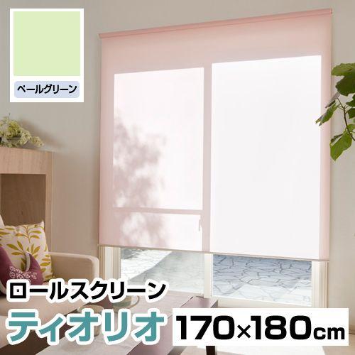 『代引不可』 『高品質＆高機能』 規格品『ティオリオ』 ロールスクリーン 無地防炎 170×180 TR-3148 ペールグリーン『返品不可』『送料無料（一部地域除く）』