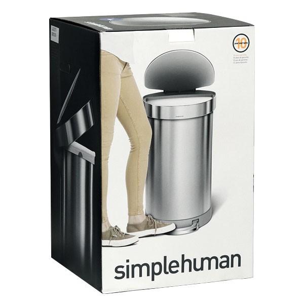 並行輸入品』シンプルヒューマン CW2030 セミラウンドステップカン 45L
