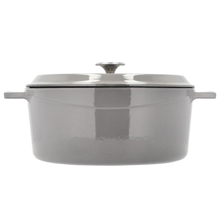 LAVA 鋳鉄ホーロー鍋 ラウンドキャセロール 32cm MAJOLICA GRAY LV0119