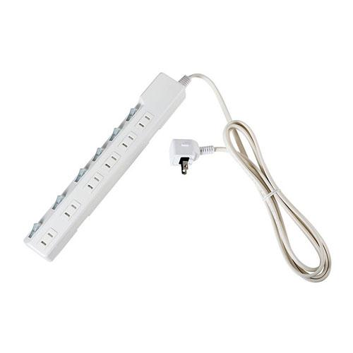 ELPA（エルパ） 電源タップ 耐雷スイッチ付タップ AC6個口 2m ホワイト
