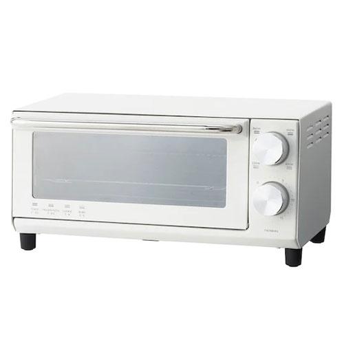 ツインバード オーブントースター 2枚焼き ホワイト TS-D038W トースター 2枚 パン焼き 温度調節 コンパクト シンプル｜kilat｜02