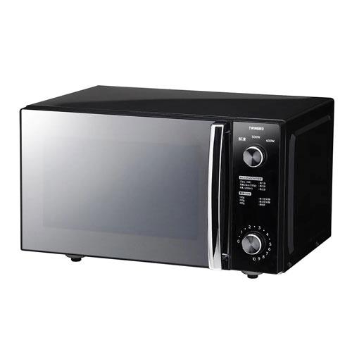 ツインバード 電子レンジ レンジ 20L フラットテーブル DR-D278B ツインバード DRD278B スタイリッシュなミラーガラス フラット