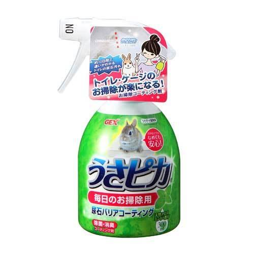 ジェックス うさピカ 毎日のお掃除用 本体300ml+詰替280ml×3個 うさぎ ケージ トイレ お手入れ 掃除 帯電防止成分 コーティング|よろずやマルシェ PayPayモール店|01