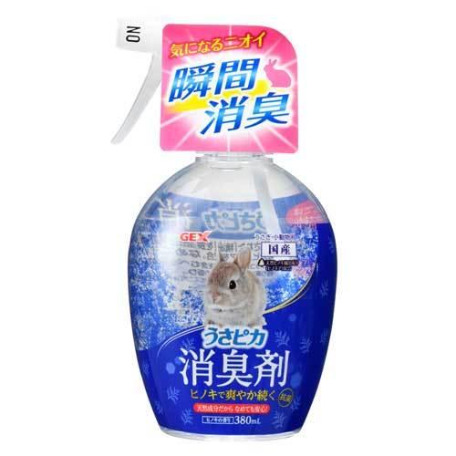 ジェックス うさピカ 消臭剤 ヒノキの香り 本体380ml＋詰替360ml×3個 うさぎ 小動物 抗菌 消臭 天然成分 ヒノキ 詰め替え 本体｜kilat｜02