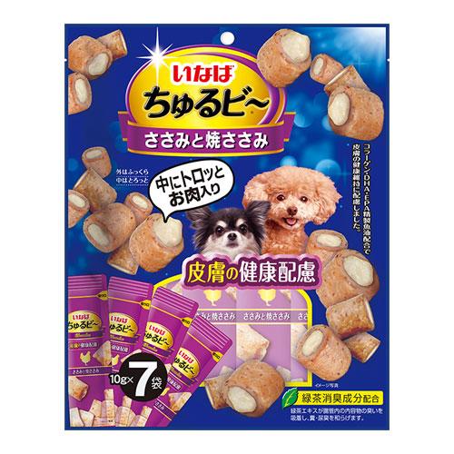 ちゅるビ〜 いなば ささみと焼ささみ 皮膚の健康配慮 10g×7袋入 QDS