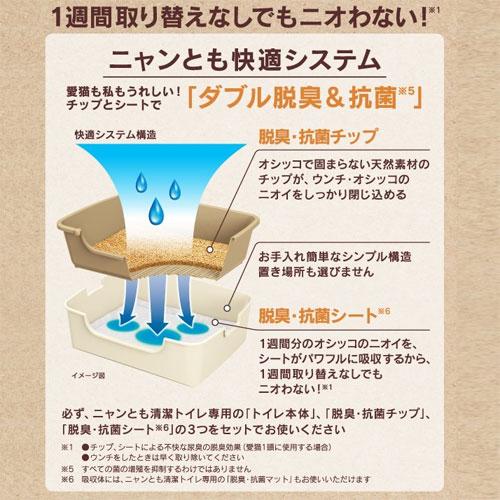ニャンとも清潔トイレ 脱臭・抗菌チップ 大きめの粒 2.5L 12個 エステーの画像