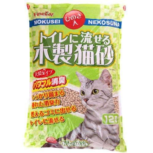 猫砂 トイレに流せる木製猫砂 大容量 12L×8袋 常陸化工 TN-MN12『送料無料（一部地域除く）』の画像