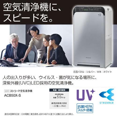取寄品』 ダイキン UVストリーマ空気清浄機 22畳 シルバー ACB50XS