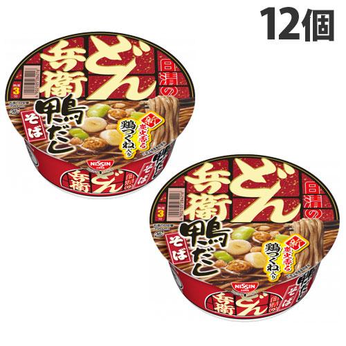 日清食品 どん兵衛 鴨だしそば 104g×12個 カップ麺 NISSIN
