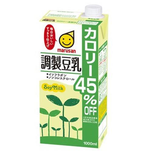 マルサンアイ 調製豆乳 カロリー45％オフ 1000ml×6本 豆乳 乳飲料 ドリンク 乳製品 大豆 紙パック 1L｜kilat｜02