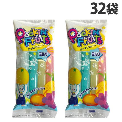 あいす　マルコ シルククリエイト ポッキンアイス ミルク 8本入 32袋 マルゴ食品 ポッキンフルーツ『送料