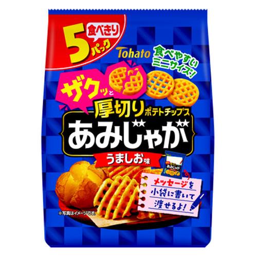 東ハト あみじゃが うましお味 5袋入×3袋 食品 お菓子 おやつ ポテトスナック｜kilat｜02