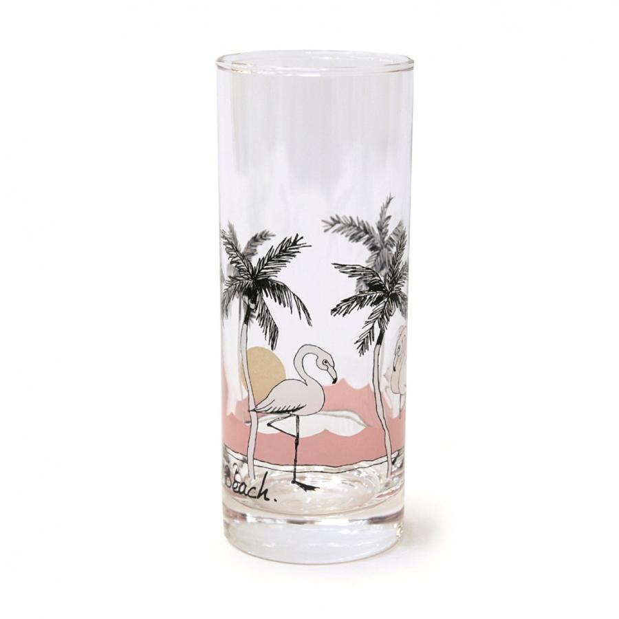 フラミンゴとヤシの柄 タンブラー コップ グラス ハワイアン Tbw 510 59 キラ ウエア 通販 Yahoo ショッピング