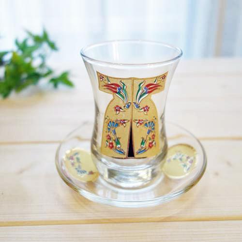 トルコ チャイグラス 耐熱ガラス カップ ソーサー トルコ 雑貨 トルコ 土産 Ch3 Kilim Fine 通販 Yahoo ショッピング