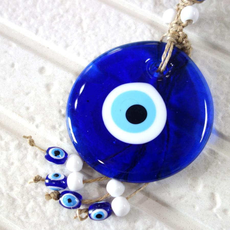 ナザールボンジュウ 壁掛け 青い目玉お守り オーナメント 壁飾り