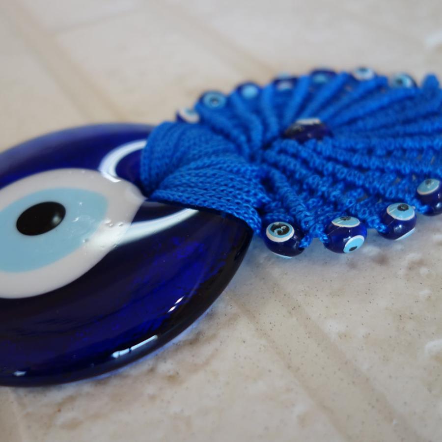 ナザールボンジュウ 壁掛け 青い目玉お守り オーナメント 壁飾り