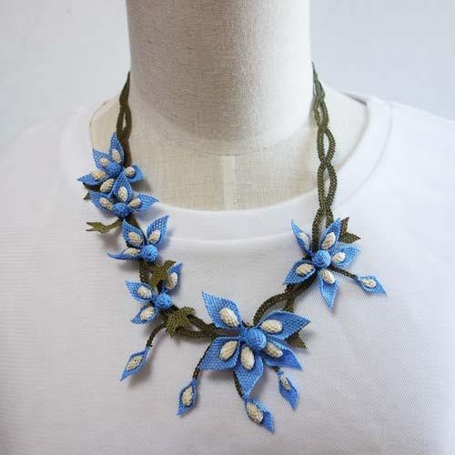 イーネオヤ(キキョウの花のモチーフ) オヤ ネックレス レースアクセサリー 手芸 トルコ 雑貨 トルコ土産 トルコの手工芸品 oya  :oya-neck3:Kilim Fine - 通販 - Yahoo!ショッピング