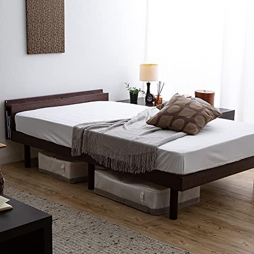 アイリスプラザ ベッド ベッドフレーム 棚付き 2口コンセント ブック