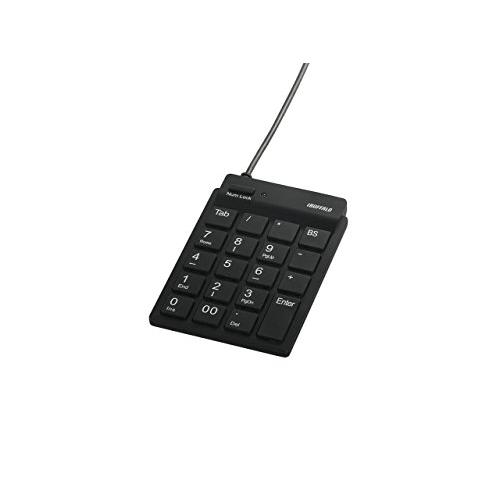 BUFFALO バッファロー スリムテンキーボード Tabキー付き ブラック BSTK11BK | 