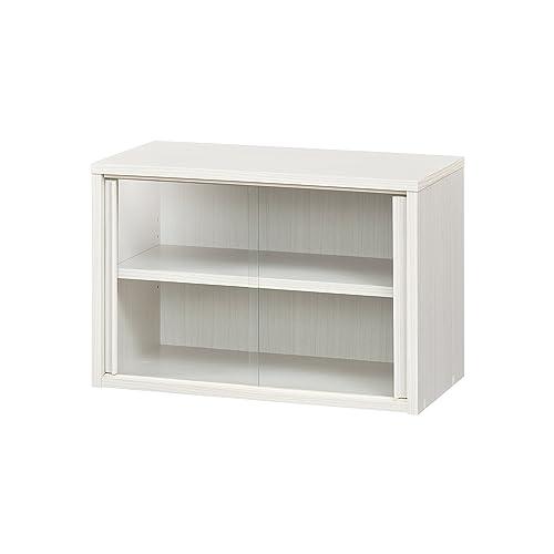 白井産業(Shirai) 食器棚 ミニカップボード キッチン収納 ガラス