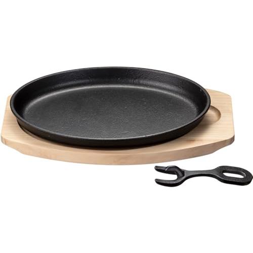 イシガキ 鉄鋳物 大判 ステーキ皿 1枚 敷板 ハンドル付き 4544 | 