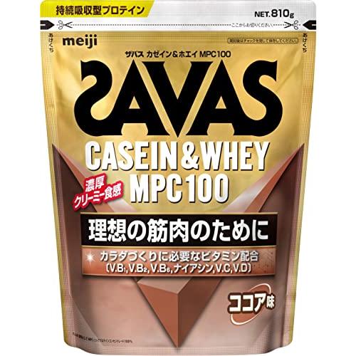 ザバス(SAVAS) カゼイン&ホエイ MPC100 ココア味 810g 明治 | 