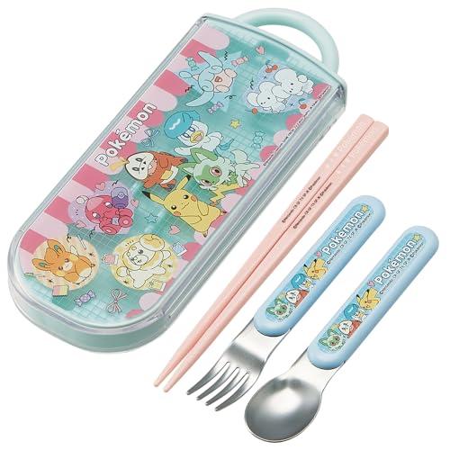 スケーター(Skater) 子供用 お弁当 トリオセット 箸 スプーン フォーク キッズ カトラリー 抗菌 加工 開けやすいスライド式 日本製 | 