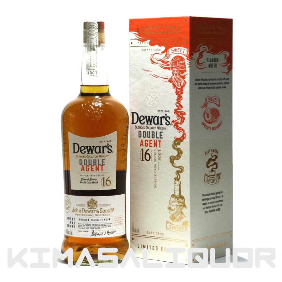 デュワーズ 16年 ダブルエージェント 並行品 箱付き 40度 1000ml (1L