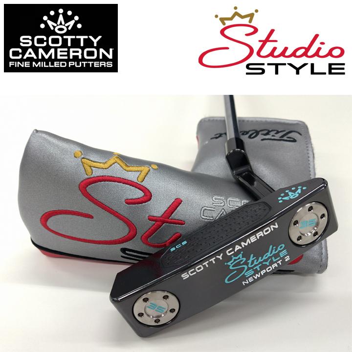 スタジオスタイル　ニューポート2 34インチ　ブラックカスタム SCOTTY CAMERON 【ブラックボロン加工ターコイズブルーカラーカスタム