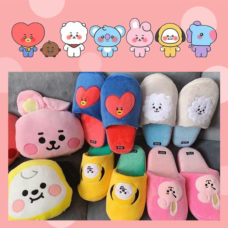 Off Bts 防弾少年団 グッズ Bt21 キャラクター スリッパ 室内履き ルームシューズ 暖かい 可愛い ビーティー21 人気カップル プレゼント はきやすい Aynaelda Com