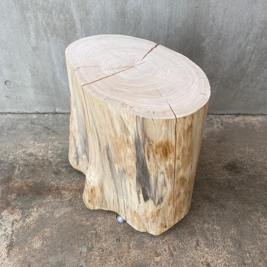 B品セール ヒノキ杉の切り株の造形的置物 B-1(中細) 丸太 椅子