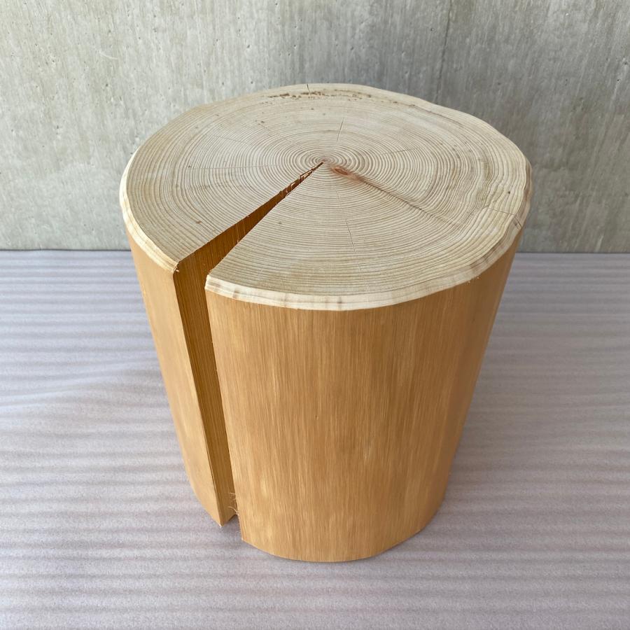 ヒノキの面取り切り株 スツール 丸太 椅子 -1 : 公工藝 - 通販 ヒノキの面取り切り株 スツール 丸太 椅子 -1 : 公工藝 - 通販