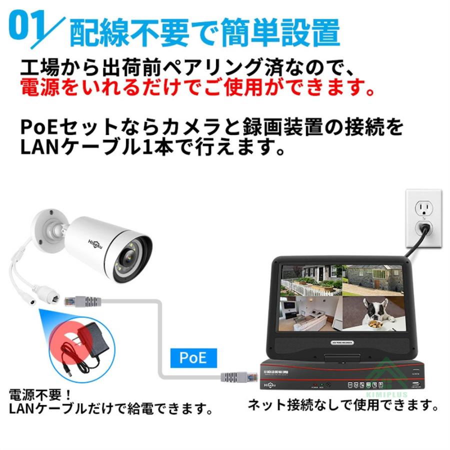 【Aランク】POE接続10インチ3TB一体型500万画素PTZカメラ4台セット Aランク】POE接続10インチ3TB一体型500万画素PTZカメラ4台セット